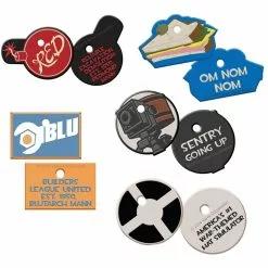 Toynk Team Fortress 2 Key Cover Gift Set: Team Red & Blu, Sandvich, Emblem, & Sentry