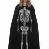 Underwraps Skeleton Adult Deluxe Velvet Costume Cape -Footwear Shop UDW 28244OS CA