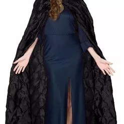 Underwraps 63" Black Taffeta Pintuck Adult Costume Cape