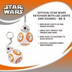 Seven20 Official Star Wars Keychain With LED Lights And Sounds - BB-8 -Footwear Shop UGT SW03141 CGR
