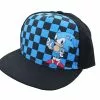 USPA Accessories LLC Sonic The Hedgehog Blue & Black Checkered Adjustable Snapback Hat | One Size