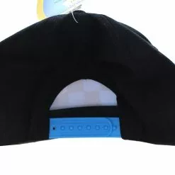 USPA Accessories LLC Sonic The Hedgehog Blue & Black Checkered Adjustable Snapback Hat | One Size -Footwear Shop USP 74326 CC