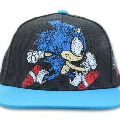USPA Accessories LLC Sonic The Hedgehog Adjustable Distressed Baseball Hat | One Size -Footwear Shop USP 74328 CB