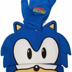 USPA Accessories LLC Sonic The Hedgehog Face Winter Beanie And Glove Set