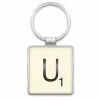Wild And Wolf Scrabble Letter Tile Key Ring: Letter U -Footwear Shop WAW ASCR097 CA