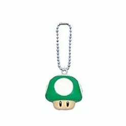 BANPRESTO Super Mario Bros Green Mushroom Clip On/Keychain