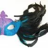 Bauer Pacific Imports Glitter Eye Venetian, Masquerade, Mardi Gras Mask W/Feathers Style G -Footwear Shop bpi 70655 ga