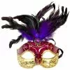 Bauer Pacific Imports Musical Style Party Mardi Gras Adult Costume Mask Purple -Footwear Shop bpi 90816 da