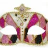 Bauer Pacific Imports Venetian Party Fantasy Adult Costume Mask Pink -Footwear Shop bpi 90858 fa