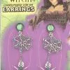 Forum Novelties Wild N' Witchy Spider With Web Costume Earrings
