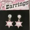 Forum Novelties Cowgirl Star Costume Earrings -Footwear Shop frm 63202 ca