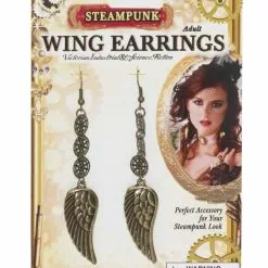Forum Novelties Steampunk Wing Earrings Adult Costume Jewelry